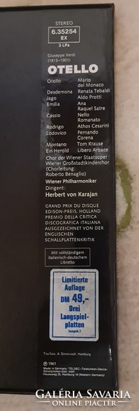 Verdi - Othello - Karajan - Bécsi Filharmonikusok (Decca-1961)