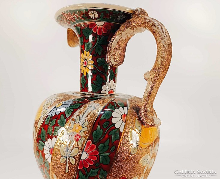 FISCHER J. ANTIK PORCELÁN NAGY MÉRETŰ VÁZA ,35 CM (R049)