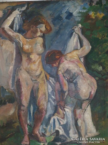 Kelemen Emil (1895-1975) - Fürdés után - nagybányai festmény