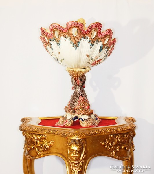 ANTIK EICHWALD PORCELÁN GÖRÖG MITOLÓGIAI SZIRÉN TENGERI NIMFA - XIX. SZÁZAD! EREDETI, JELZETT!