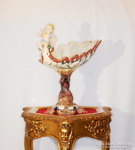 ANTIK EICHWALD PORCELÁN GÖRÖG MITOLÓGIAI SZIRÉN TENGERI NIMFA - XIX. SZÁZAD! EREDETI, JELZETT!