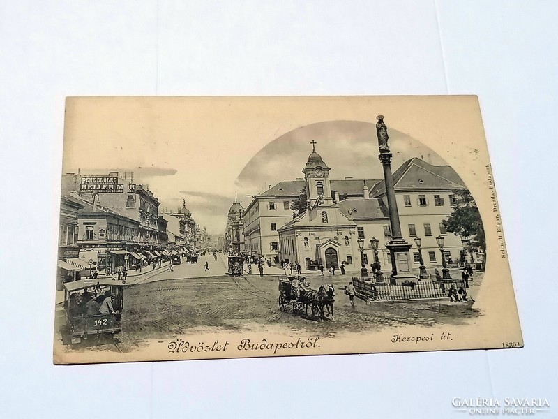 Nagyon ritka, Budapest,  Kerepesi út képeslap 1901.  (1F)