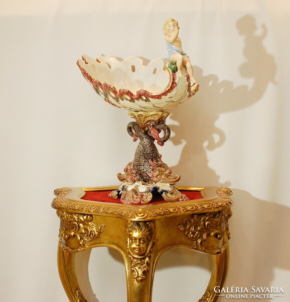 ANTIK EICHWALD PORCELÁN GÖRÖG MITOLÓGIAI SZIRÉN TENGERI NIMFA - XIX. SZÁZAD! EREDETI, JELZETT!