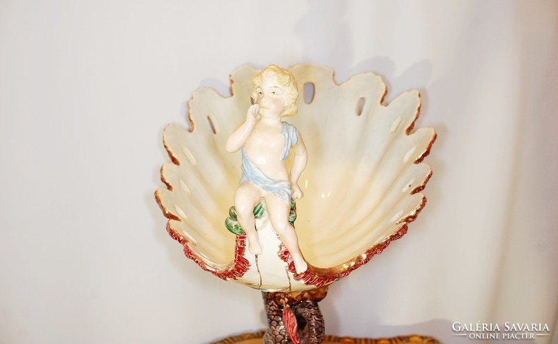 ANTIK EICHWALD PORCELÁN GÖRÖG MITOLÓGIAI SZIRÉN TENGERI NIMFA - XIX. SZÁZAD! EREDETI, JELZETT!