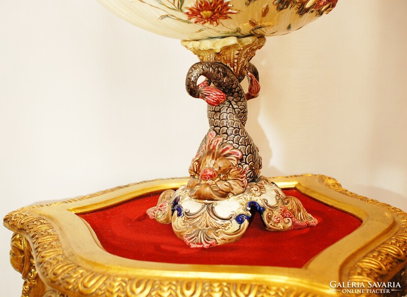 ANTIK EICHWALD PORCELÁN GÖRÖG MITOLÓGIAI SZIRÉN TENGERI NIMFA - XIX. SZÁZAD! EREDETI, JELZETT!