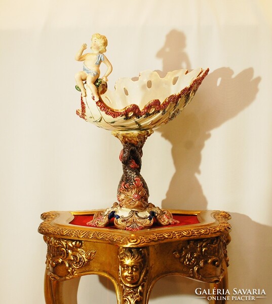 ANTIK EICHWALD PORCELÁN GÖRÖG MITOLÓGIAI SZIRÉN TENGERI NIMFA - XIX. SZÁZAD! EREDETI, JELZETT!