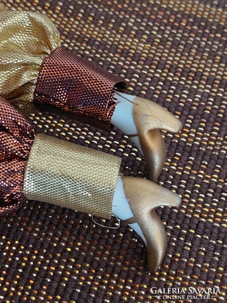 Velencei porcelán baba karneváli dísz bohóc 24 cm