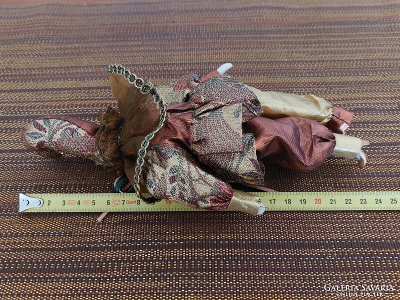 Velencei porcelán baba karneváli dísz bohóc 24 cm