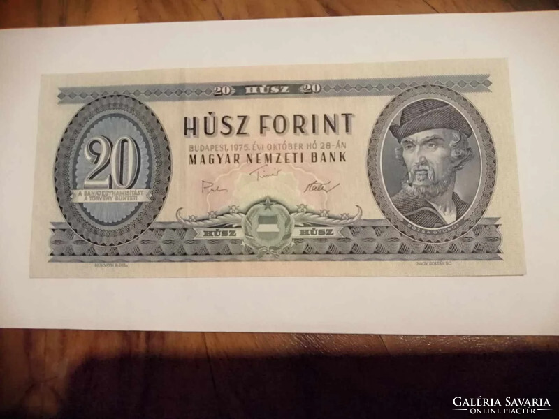 1975 papír 20 forintos