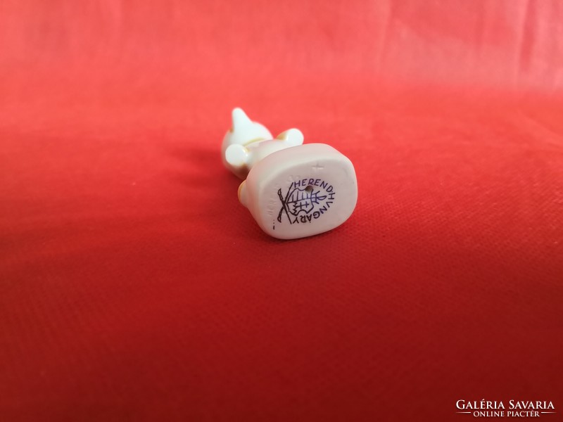 Herendi artdeco maci (medve) - mini figura
