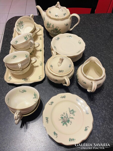 7 személyes porcelán teáskészlet