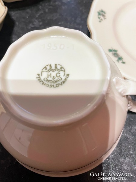7 személyes porcelán teáskészlet