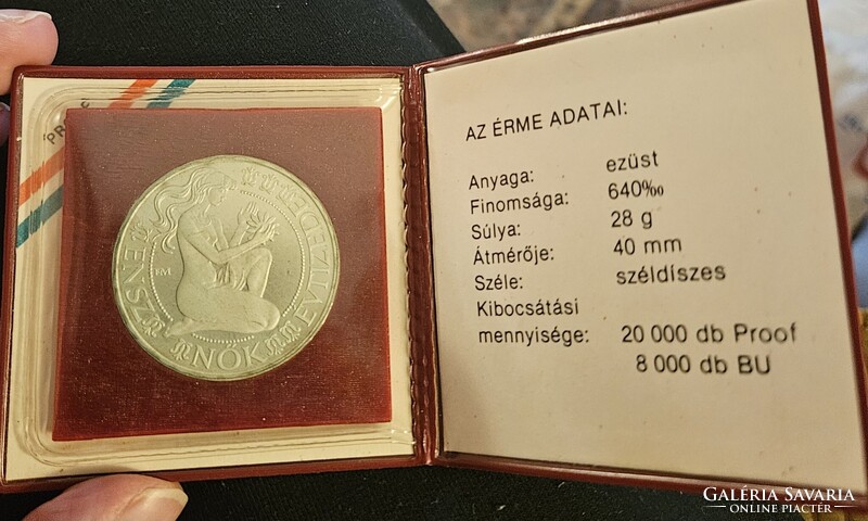 Nők évtizede 500ft 1984 proof eredeti tokban