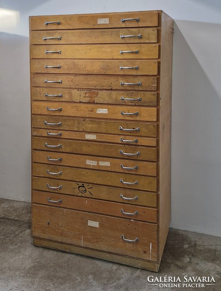 Fiókos műhelyszekrény retró, vintage indusztriál, ipari design