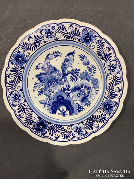 Holland Blue Delft kék festett tányér fali dísz