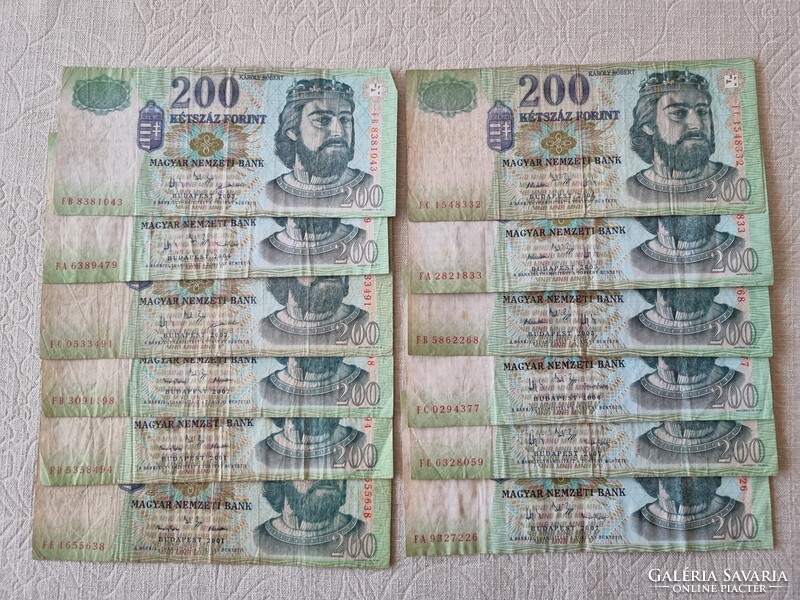 200 Forintos bankjegyek