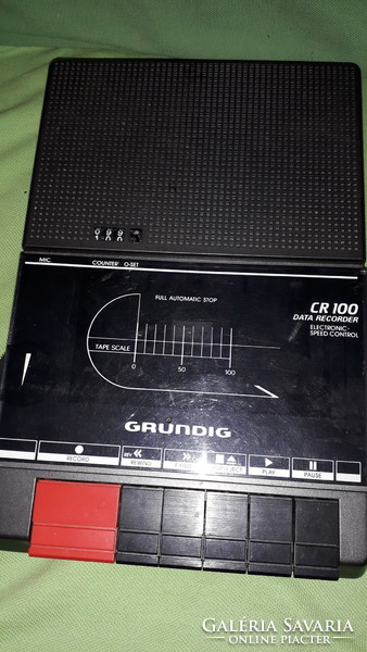 Retro GRUNDIG CR 100 KAZETTÁS REKORDER MAGNETOFON TÖKÉLETESEN MŰKÖDIK 27X17X6 cm a képek szerint