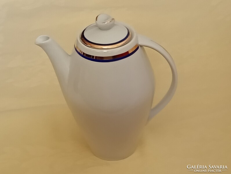 Porcelán tea vagy kávé kiöntő teás kanna Jarolina Lengyel retro 10x17cm