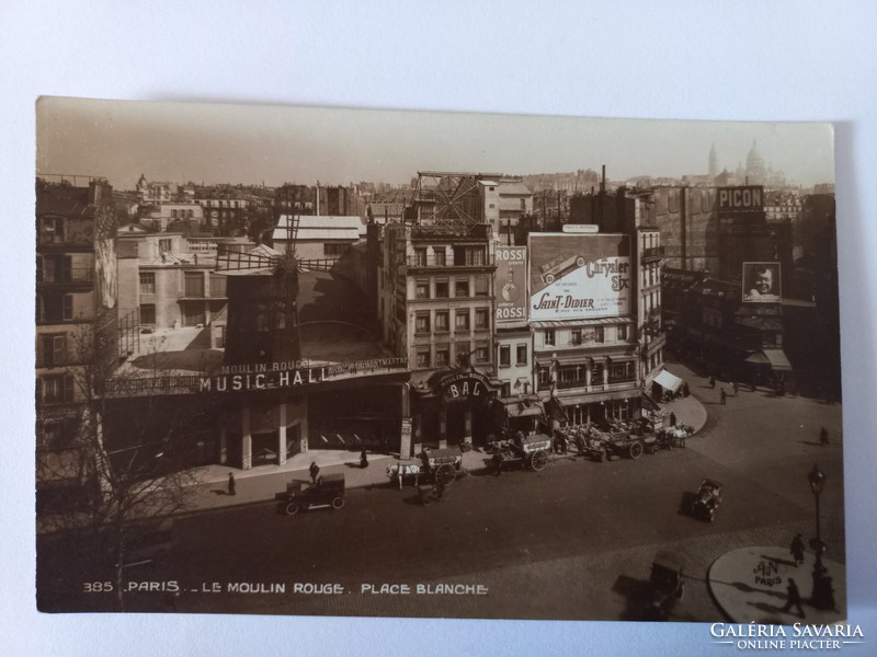 Antik francia képeslap Párizs Moulin Rouge Place Blanche