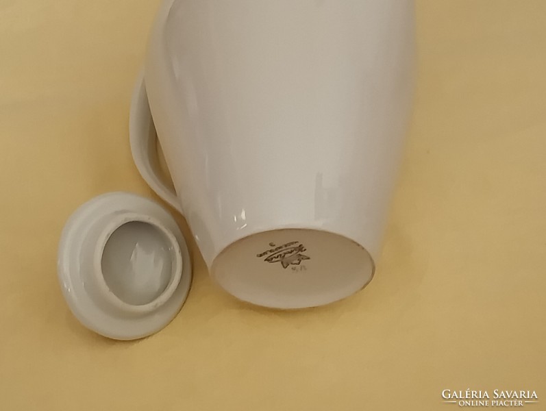 Porcelán tea vagy kávé kiöntő teás kanna Jarolina Lengyel retro 10x17cm