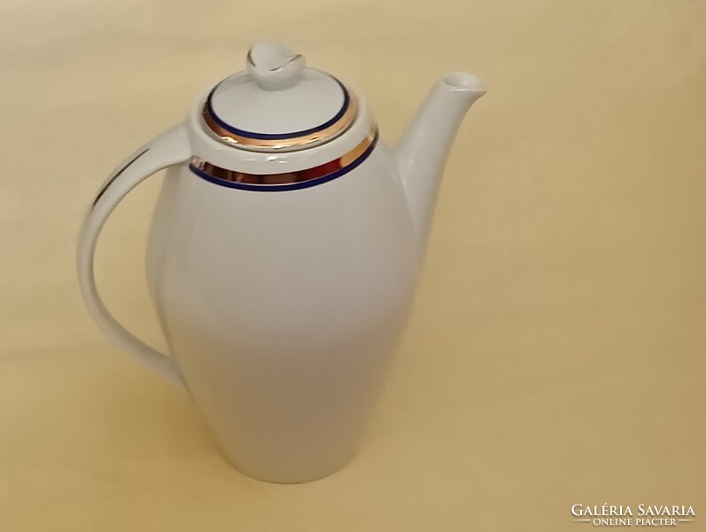 Porcelán tea vagy kávé kiöntő teás kanna Jarolina Lengyel retro 10x17cm