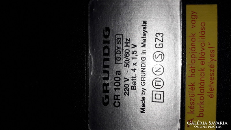 Retro GRUNDIG CR 100 KAZETTÁS REKORDER MAGNETOFON TÖKÉLETESEN MŰKÖDIK 27X17X6 cm a képek szerint