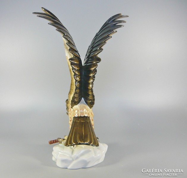 HERENDI MíTIKUS RAGADOZÓ, TURUL MADÁR PORCELÁN FIGURA, 34 CM. HIBÁTLAN ! (B044)