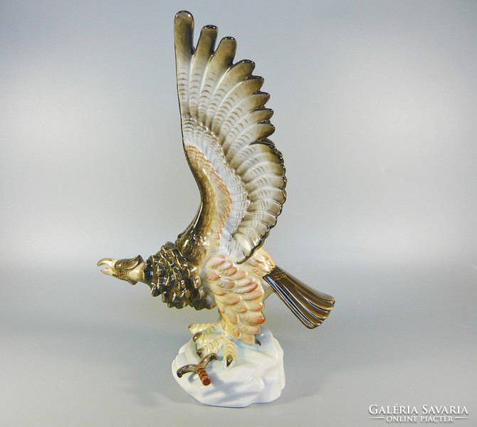 HERENDI MíTIKUS RAGADOZÓ, TURUL MADÁR PORCELÁN FIGURA, 34 CM. HIBÁTLAN ! (B044)