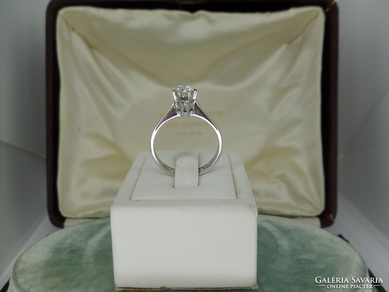 Fehérarany brilles szoliter gyűrű cca 0.28 ct