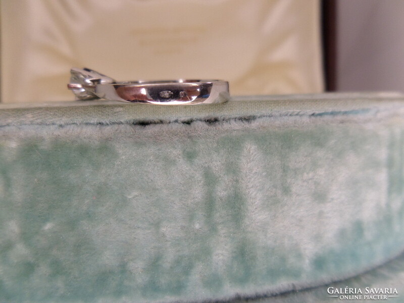 Fehérarany brilles szoliter gyűrű cca 0.28 ct