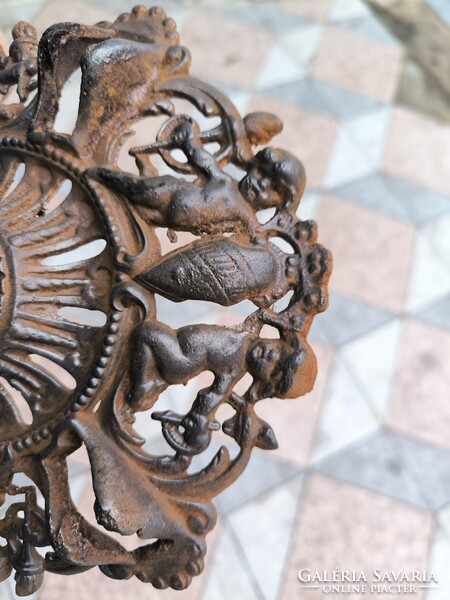 Gyönyörű antik mennyezet Rózsa angyalok öntöttvas lüszter làmpa alkatrész dekoráció film színház