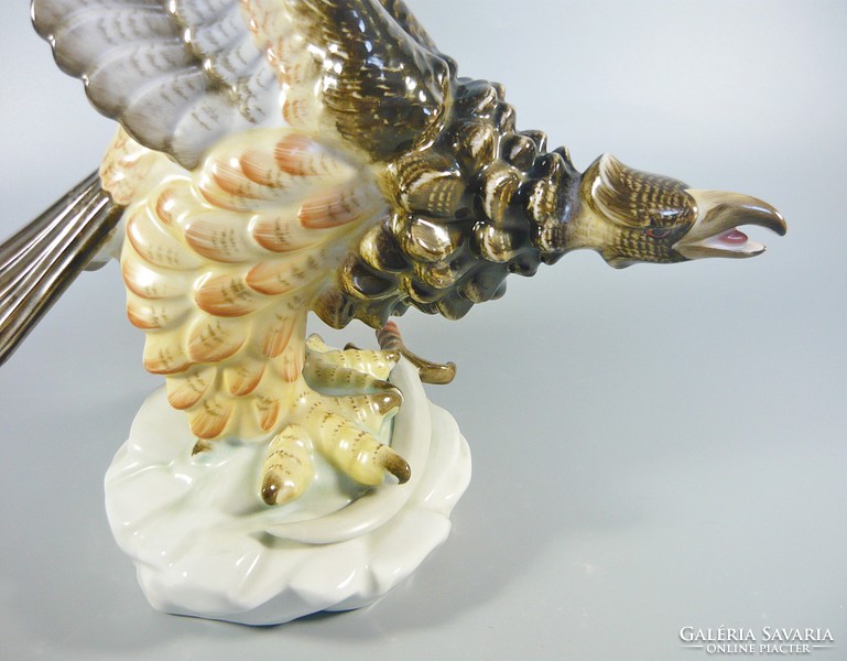 HERENDI MíTIKUS RAGADOZÓ, TURUL MADÁR PORCELÁN FIGURA, 34 CM. HIBÁTLAN ! (B044)