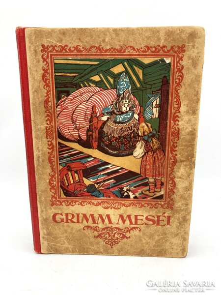 Grimm meséi - antik mesekönyv ritkaság Jaschik Álmos szines illusztrációival, 1922