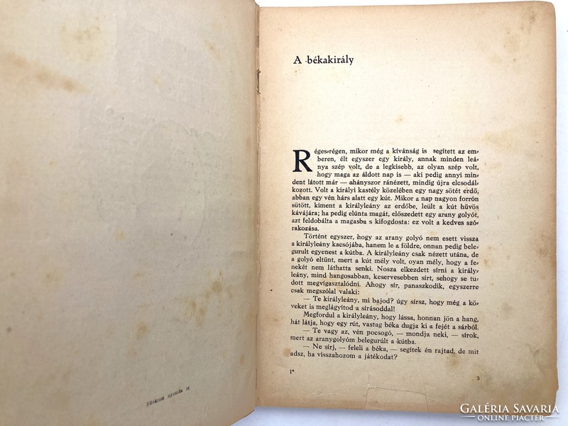 Grimm meséi - antik mesekönyv ritkaság Jaschik Álmos szines illusztrációival, 1922