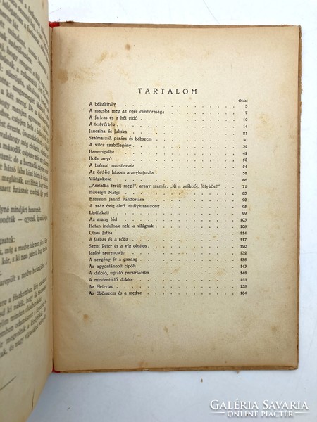 Grimm meséi - antik mesekönyv ritkaság Jaschik Álmos szines illusztrációival, 1922