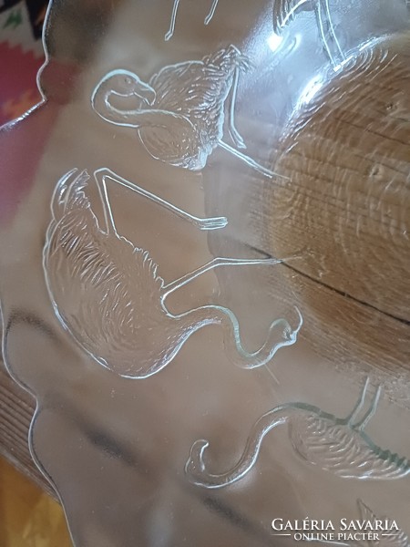 Flamingos üvegtál