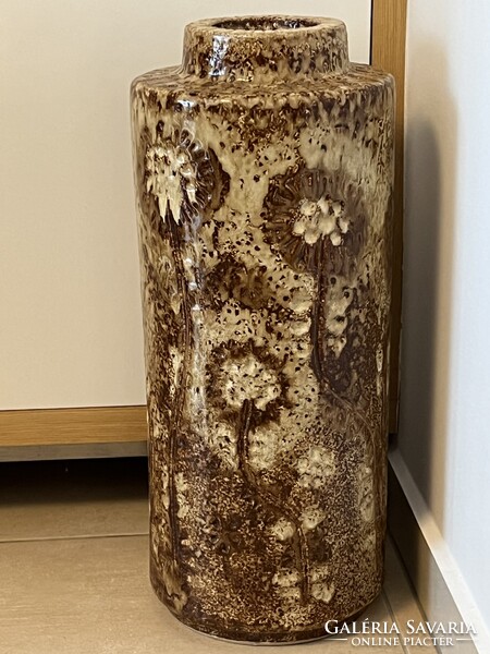 Pirogránit padlóváza a Zsolnay gyárból, 56 cm magas