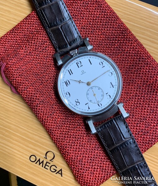 Eladó új Omega zsebóra beépítés üveg hátlappal 1938-ból