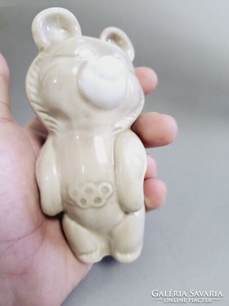 Szovjet ritka Porcelán 1980 Moszkvai Olimpiai Misa maci