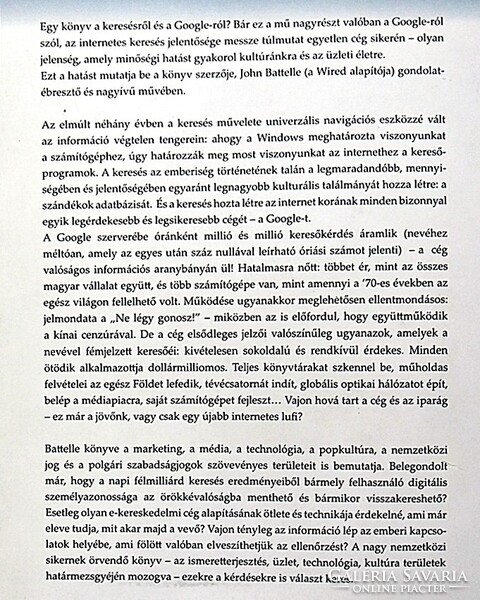 John Battelle: Keress! Hogyan alakítja át kultúránkat, üzleti életünket a Google és az internetes...