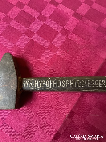 Gyógyszertári Dr EGGER levél nehezék reklám tárgy 17 cm.