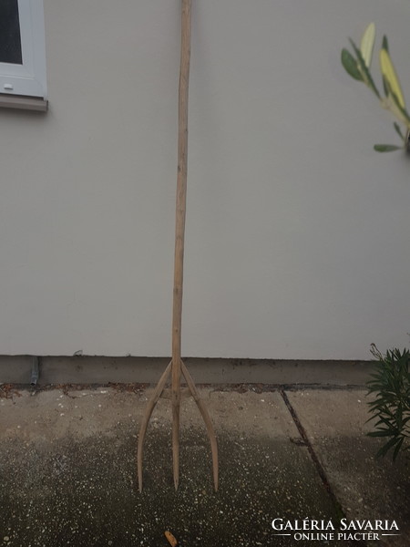Antik óriás fa villa, szerszám, eszköz