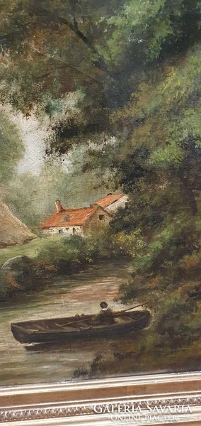 Duranti jelzéssel nagyon szép nagyméretű festmény. Nagyon szép színvilágú. 60x80-as keret nélkül.