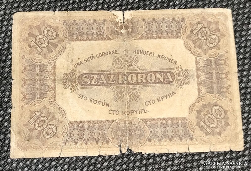100 korona bankjegy 1920