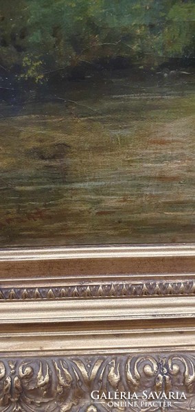 Duranti jelzéssel nagyon szép nagyméretű festmény. Nagyon szép színvilágú. 60x80-as keret nélkül.