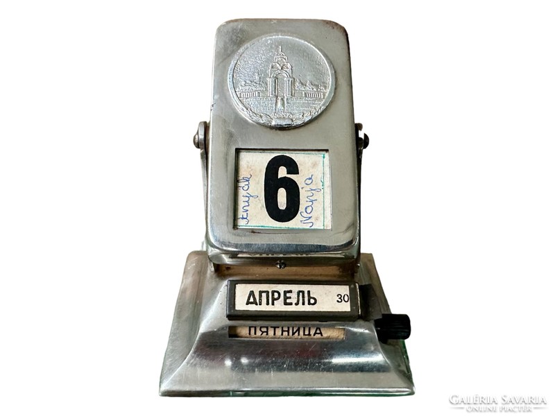 RÉGI SZOVJET ASZTALI NAPTÁR OROSZ ÍRÓASZTAL -I KALENDÁRIUM ART DECO BAUHAUS RETRO VINTAGE RITKA !