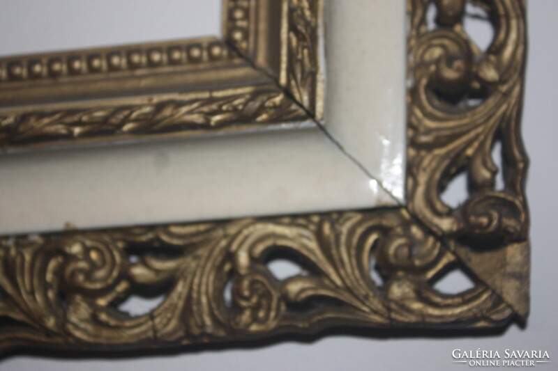 RÉGI , KÜLÖNLEGES FORMÁJÚ,  FLORENTIN KÉPKERET, TÜKÖRKERET, FARAGOTT, RITKASÁG