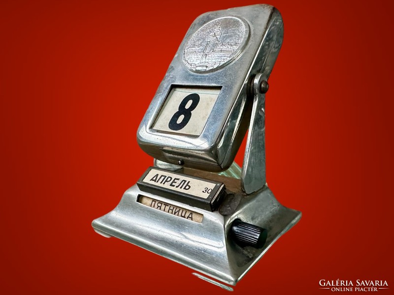 RÉGI SZOVJET ASZTALI NAPTÁR OROSZ ÍRÓASZTAL -I KALENDÁRIUM ART DECO BAUHAUS RETRO VINTAGE RITKA !