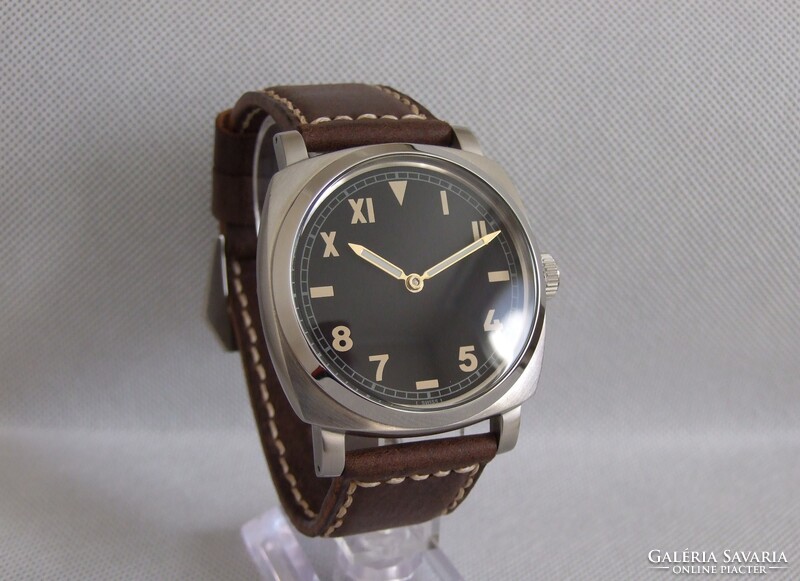 Gyönyörű ROLEX egyedi zsebóra beépítés Panerai stílusú 47 mm-es acél tokban!