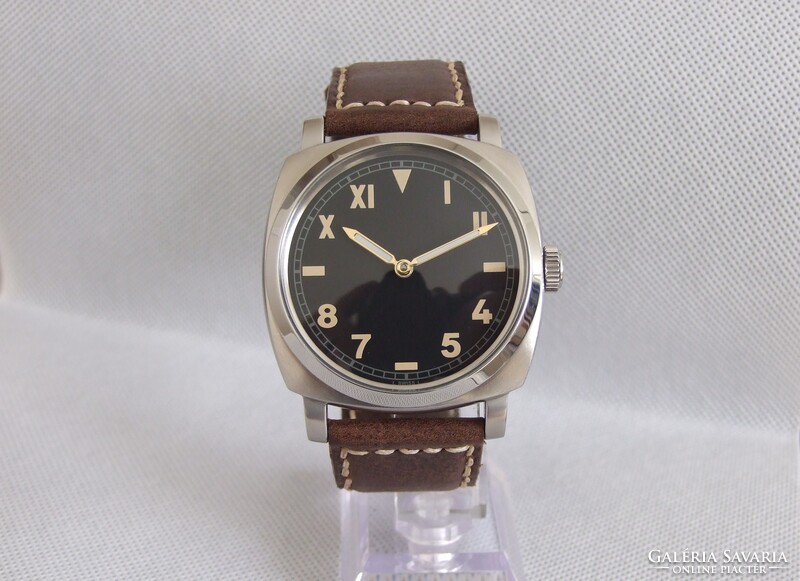 Gyönyörű ROLEX egyedi zsebóra beépítés Panerai stílusú 47 mm-es acél tokban!